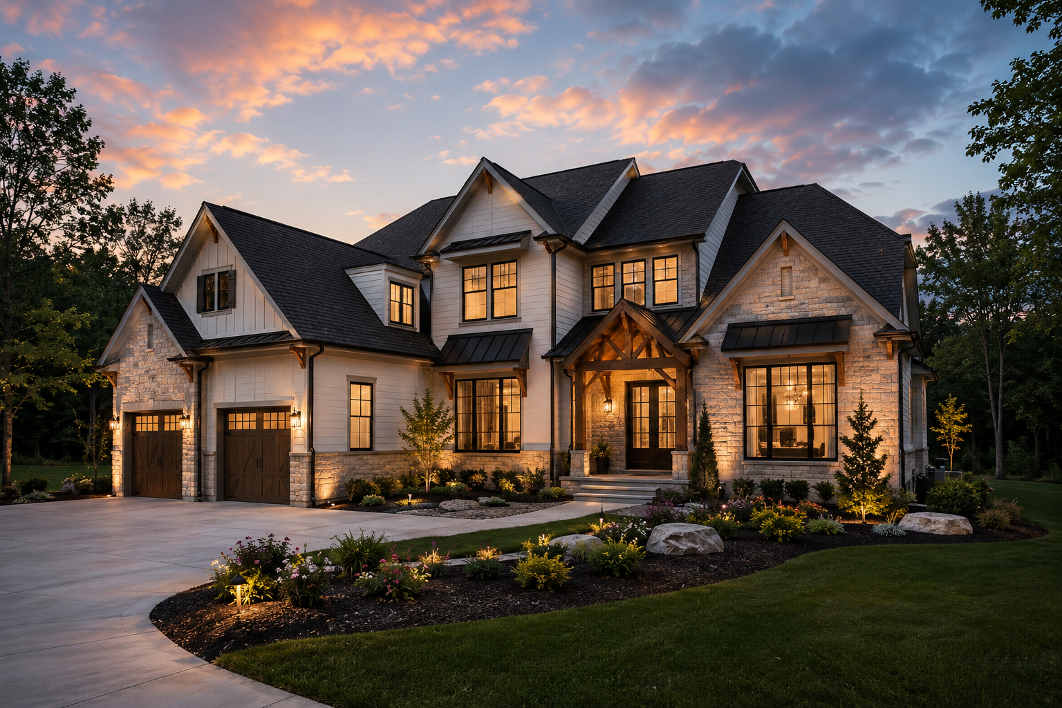 Custom home exterior